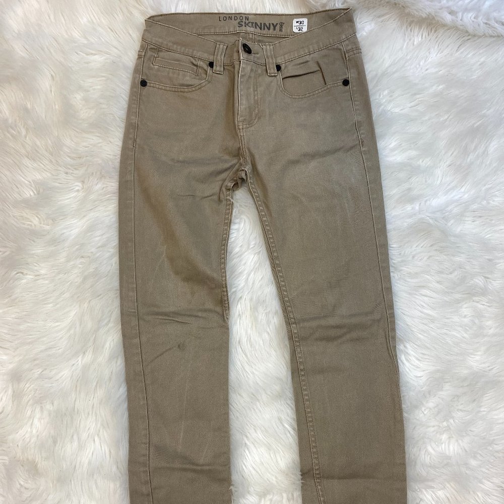 RSQ London Skinny 30 32 mens khaki jeans